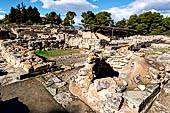 The palace of Festos. The  palace workshops with the remains of a furnace.